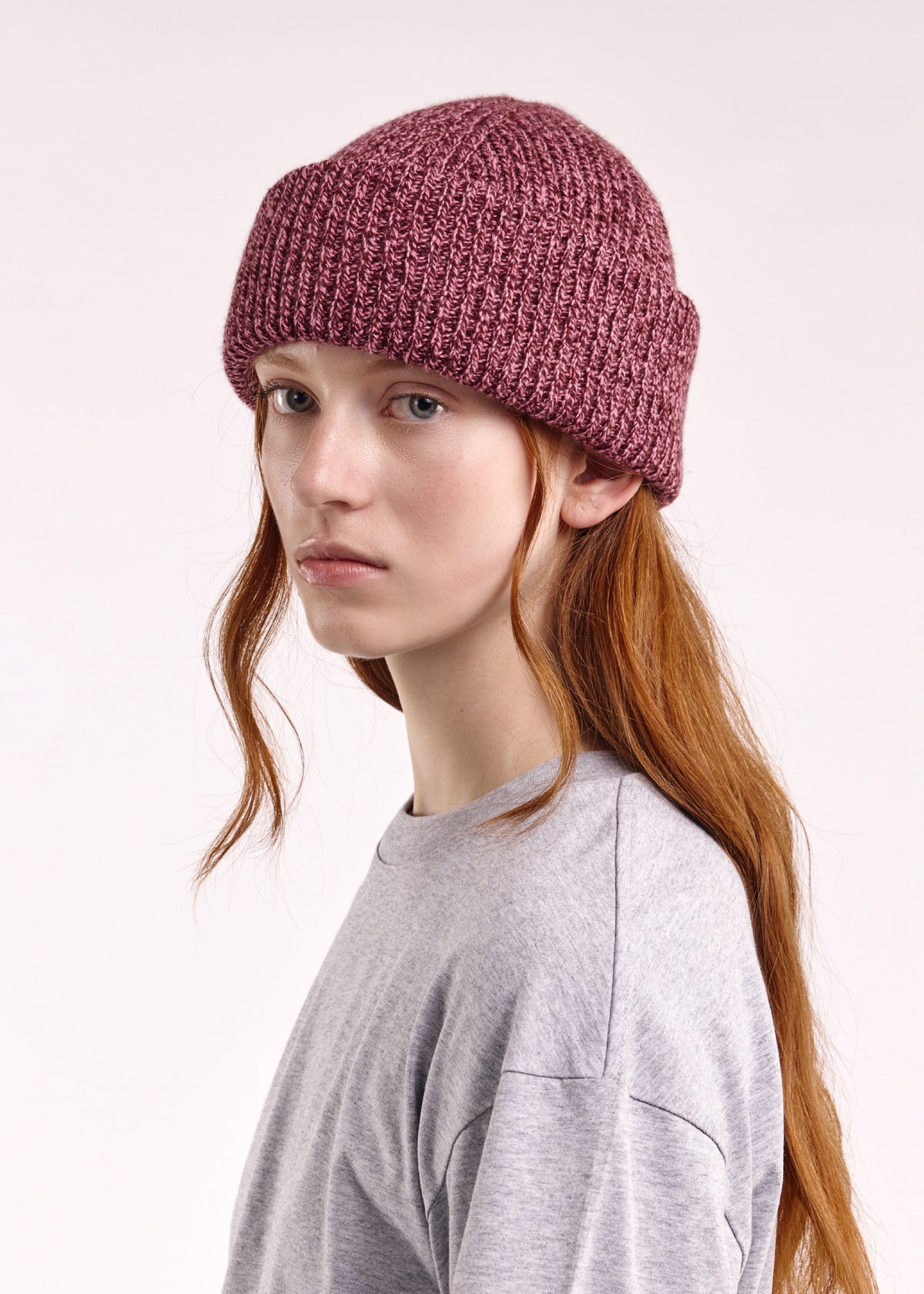 CLOIMH Beanie - Burgundy/Pink Marl