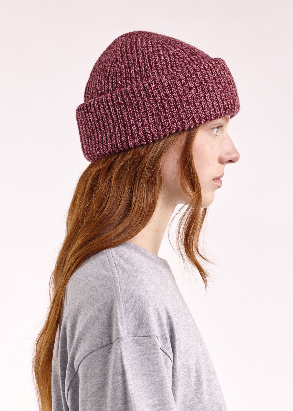CLOIMH Beanie - Burgundy/Pink Marl
