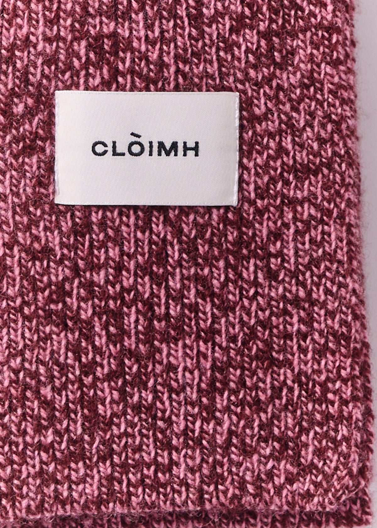CLOIMH Mini Scarf - Burgundy/Pink Marl