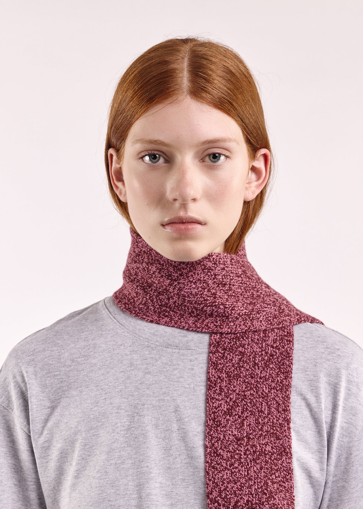 CLOIMH Mini Scarf - Burgundy/Pink Marl