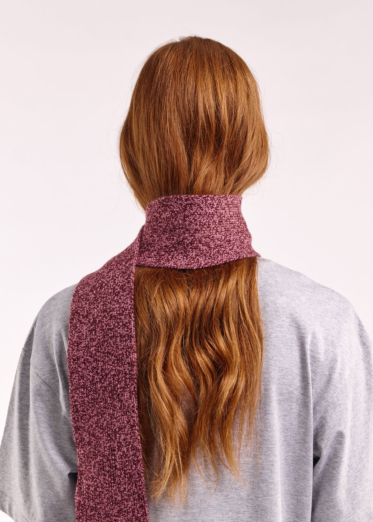 CLOIMH Mini Scarf - Burgundy/Pink Marl