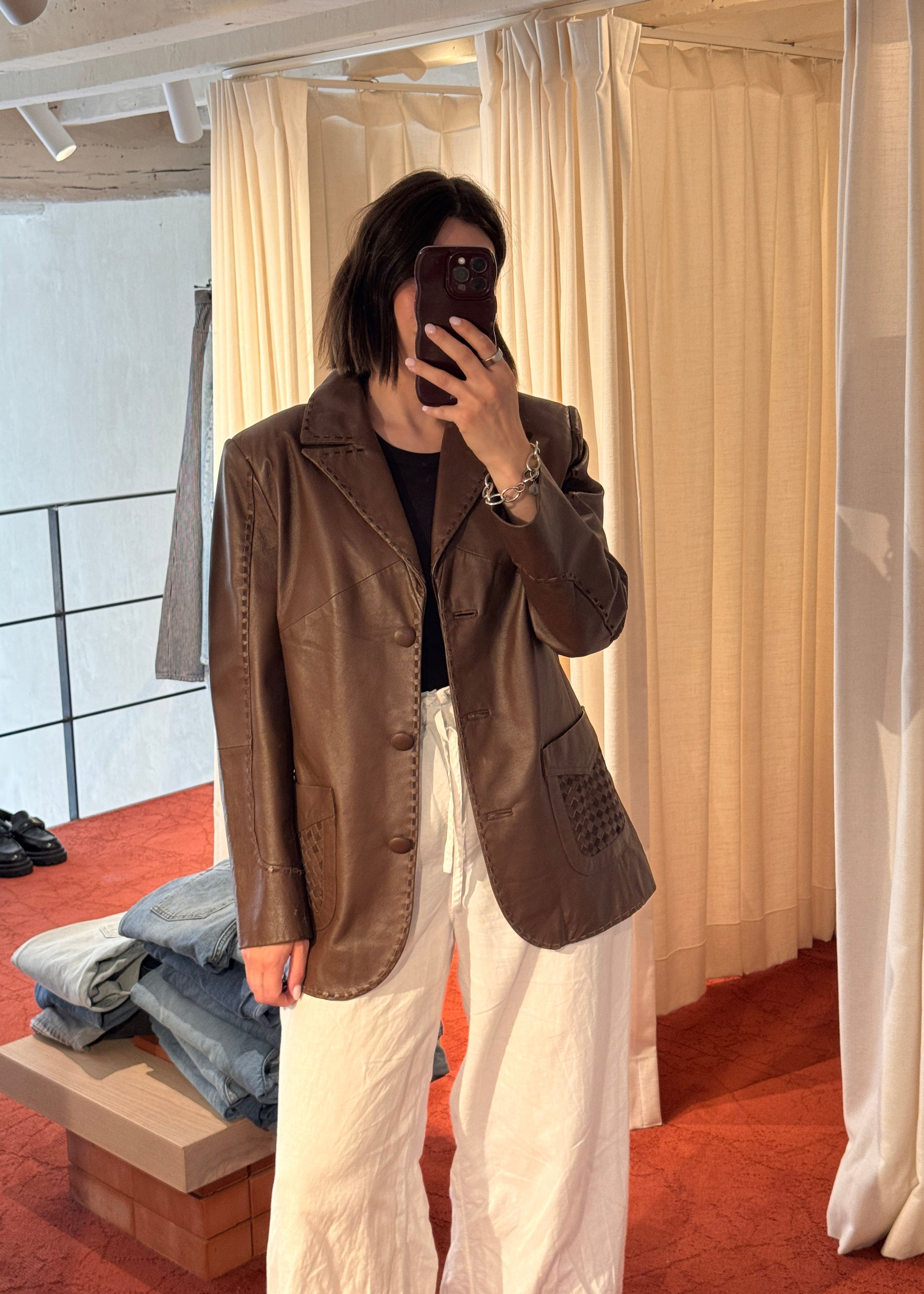 Vintage leather jacket - Size M
