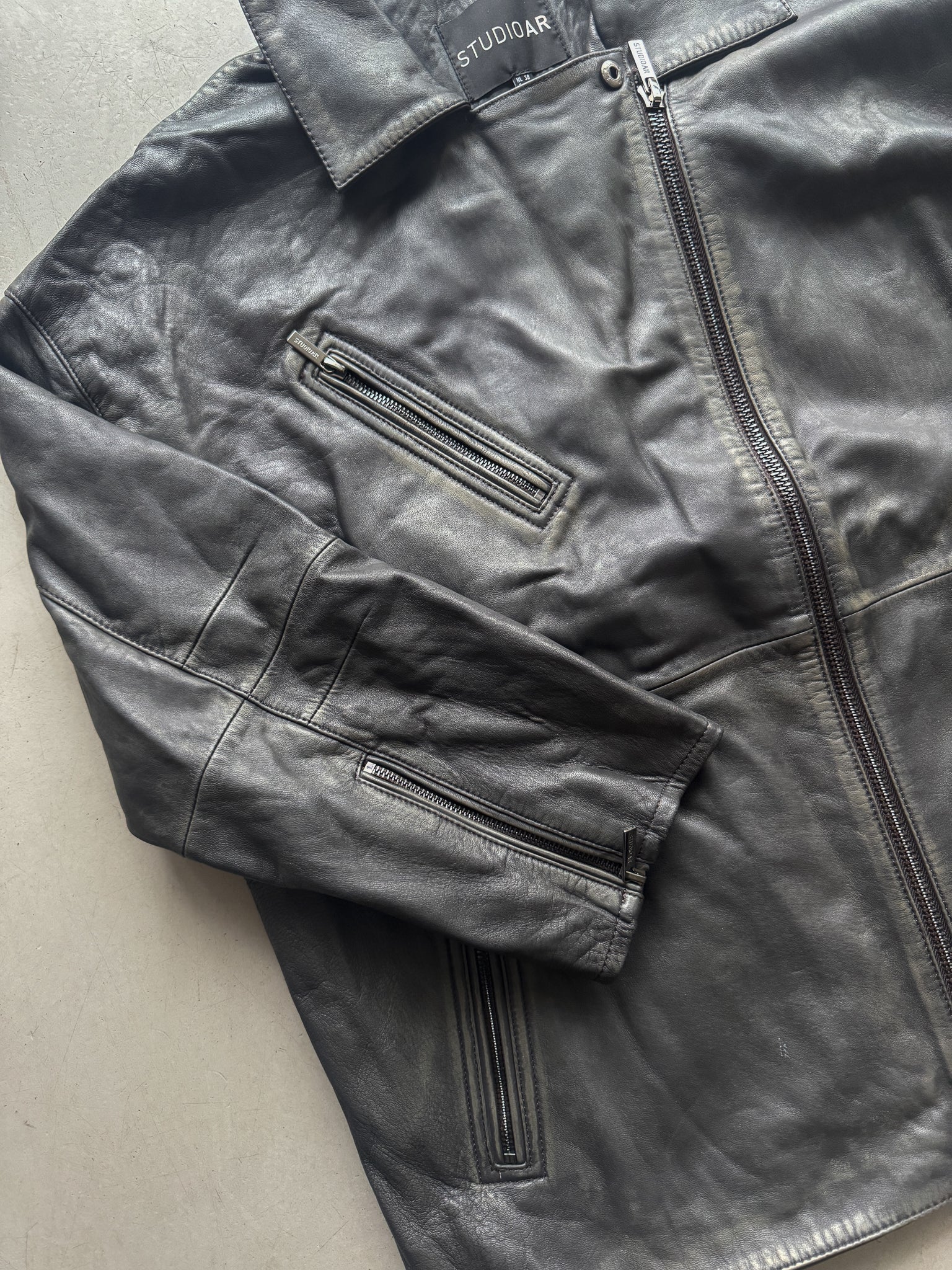 Studio AR leather jacket - Size 38