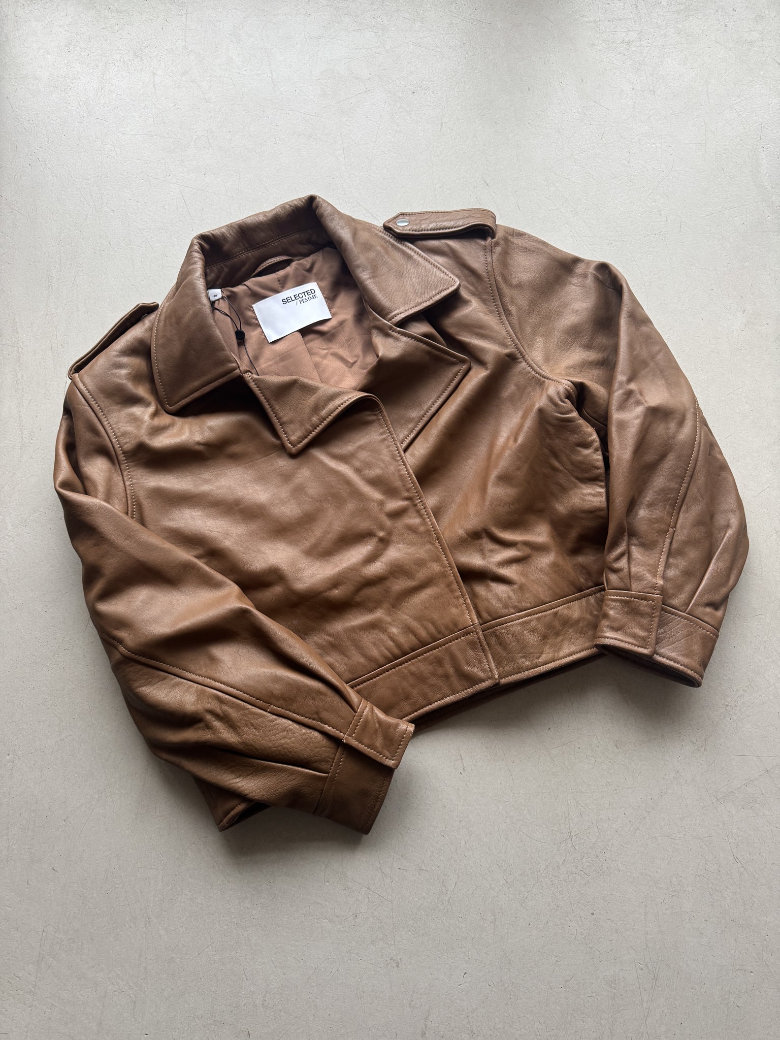 Selected leather jacket - Size 40