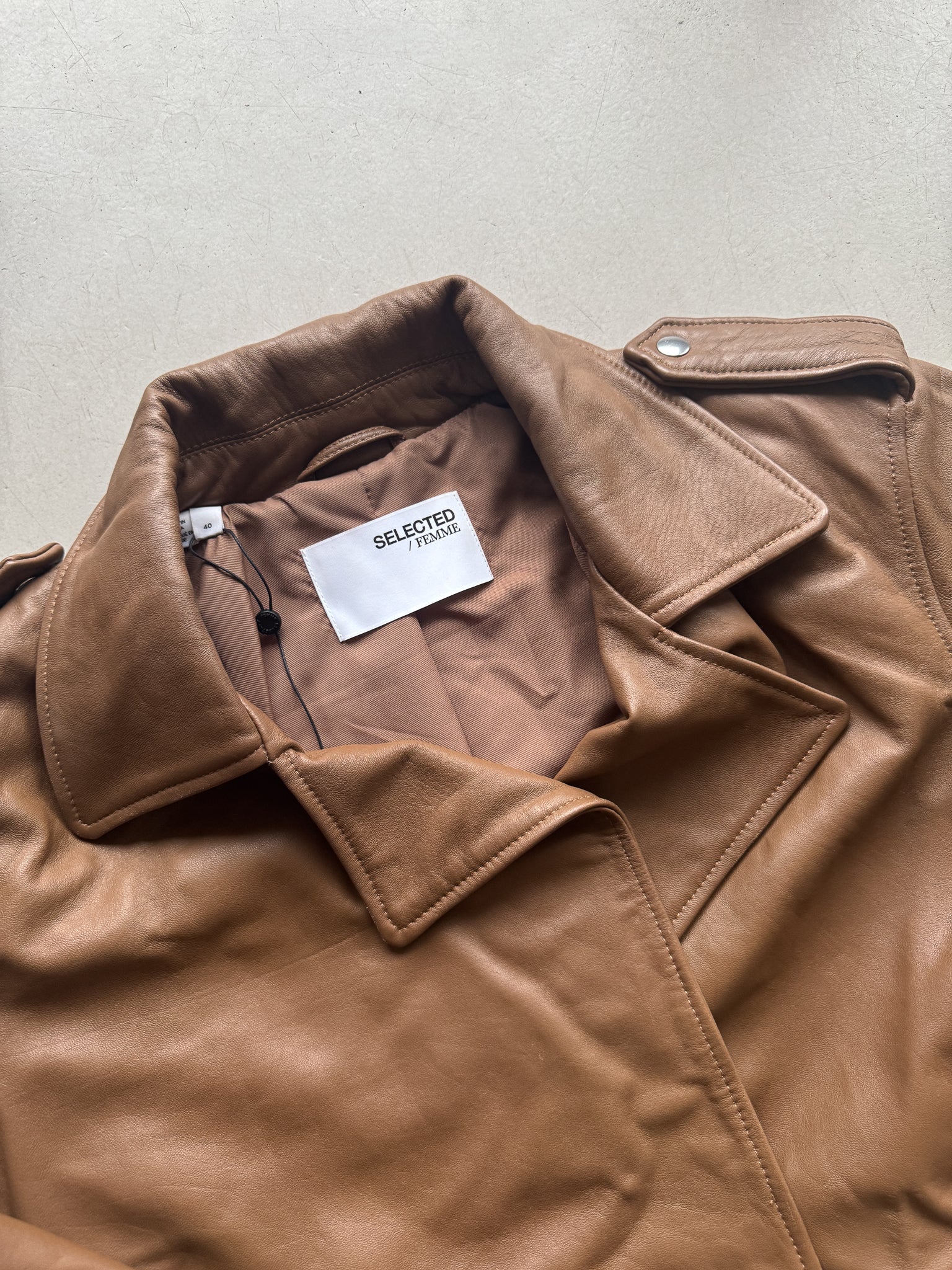 Selected leather jacket - Size 40