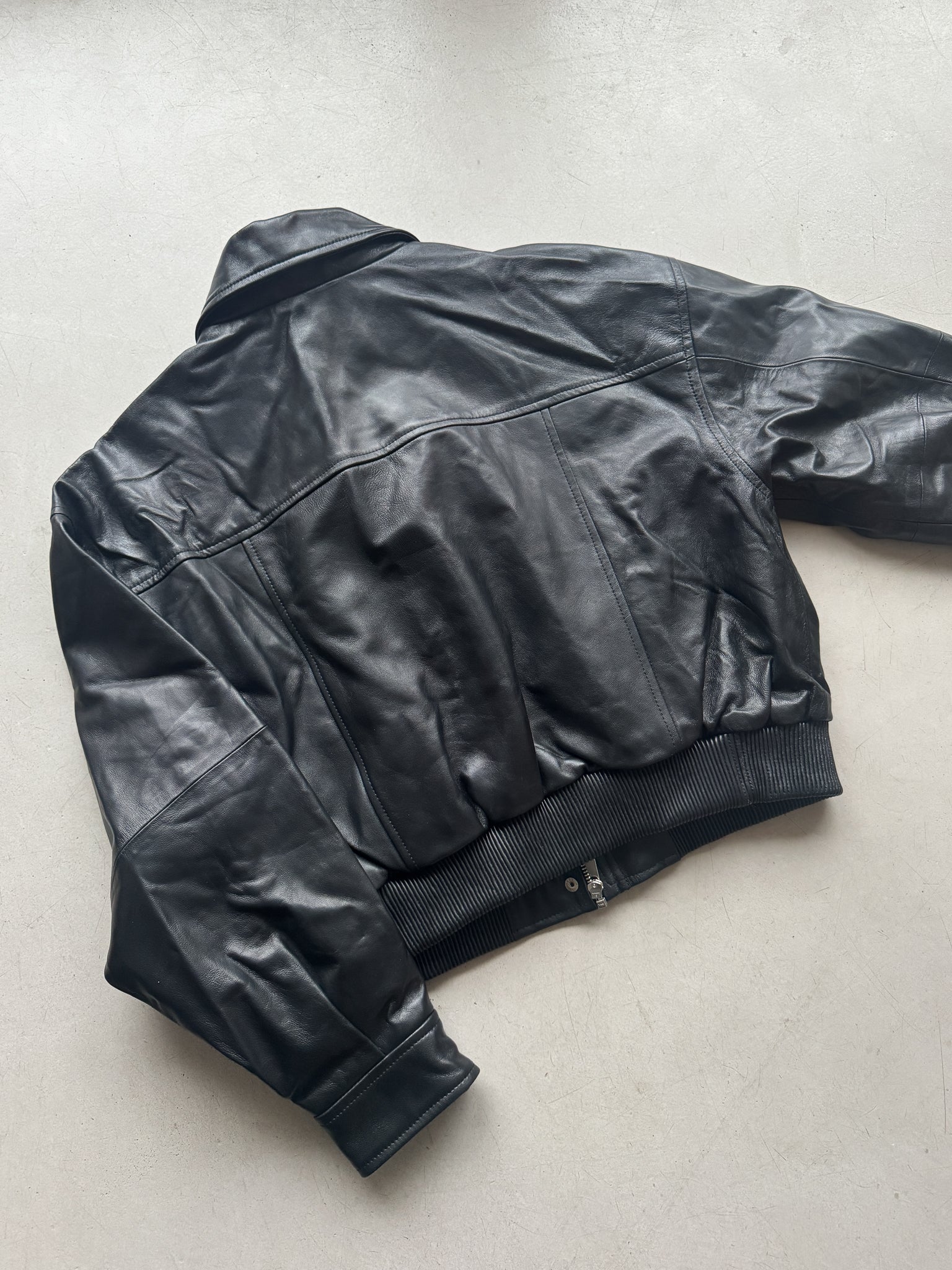 Selected leather bomber - Size 36