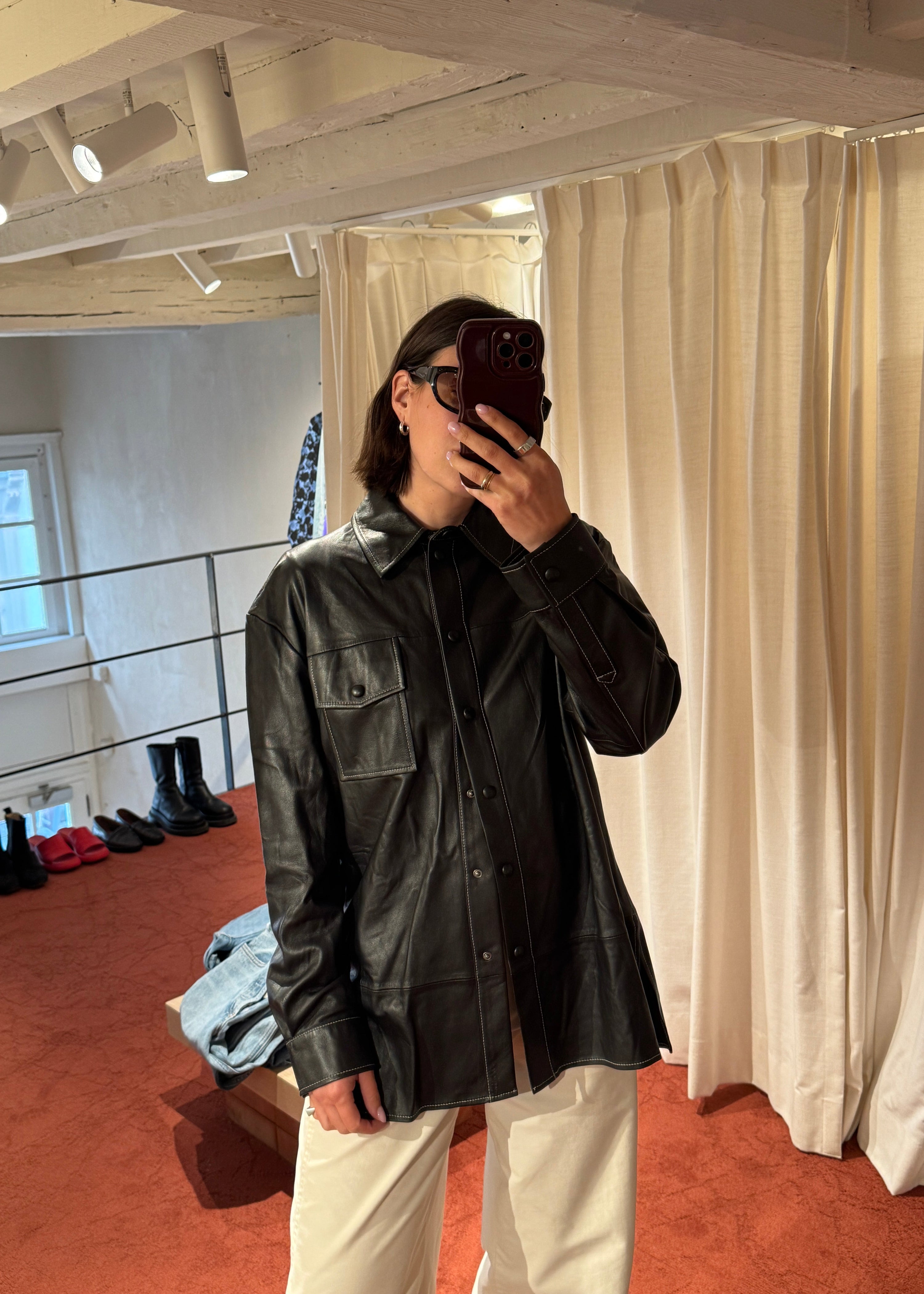 Studio AR leather shirt - Size 36