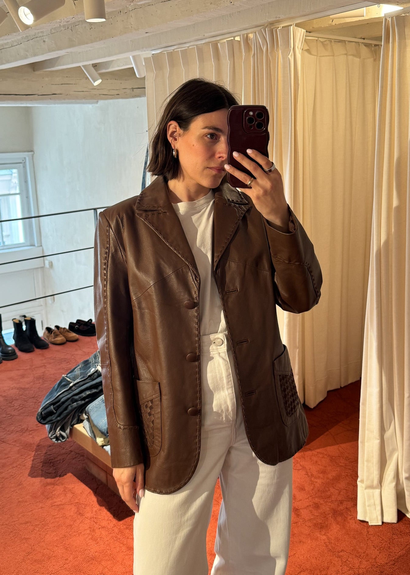 Vintage leather jacket - Size M
